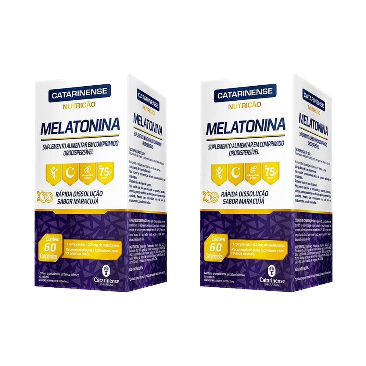 Kit 2X Melatonina - 120 Comprimidos - Catarinense Nutri��o