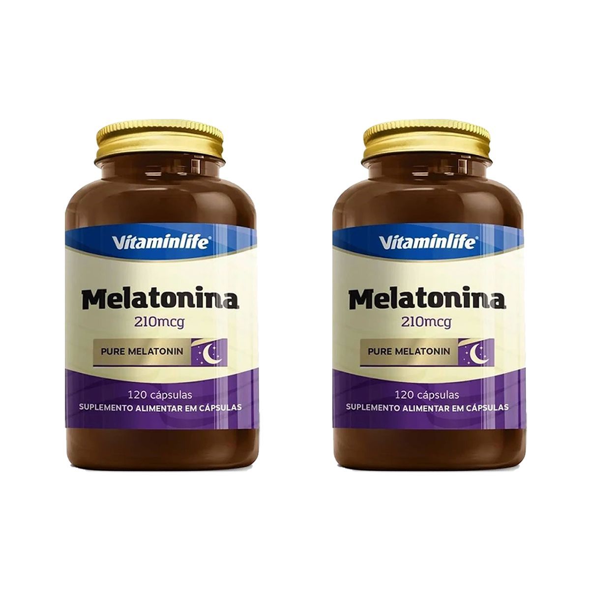 Kit 2X Melatonina 210mcg - 120 C�psulas - VitaminLife