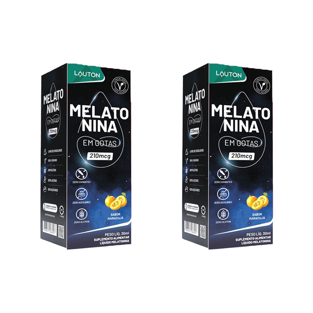 Kit 2X Melatonina -  210mcg 30ml Maracuj� - Lauton