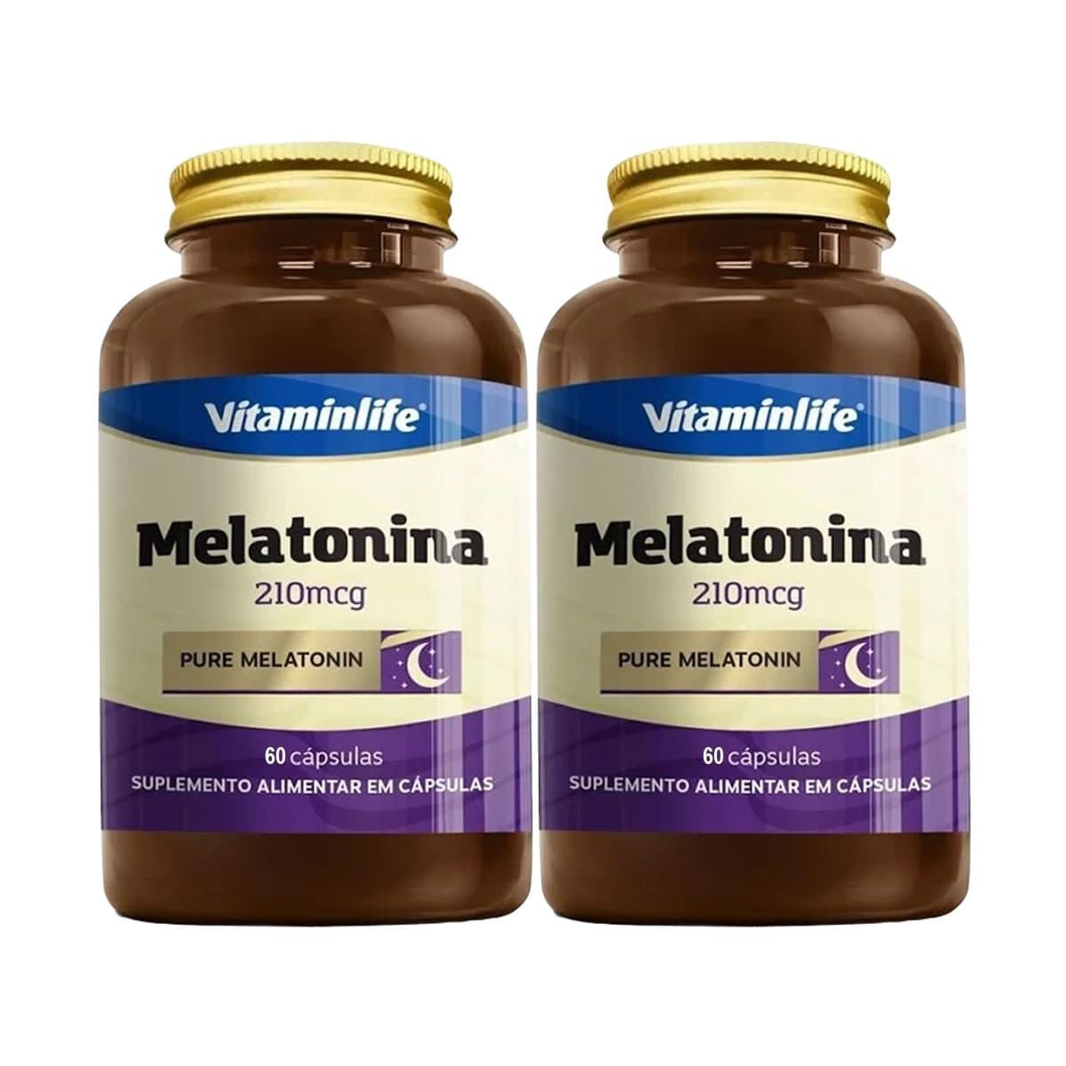 Kit 2X Melatonina 210mcg - 60 C�psulas - VitaminLife