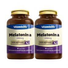 Kit 2X Melatonina 210mcg - 60 C�psulas - VitaminLife