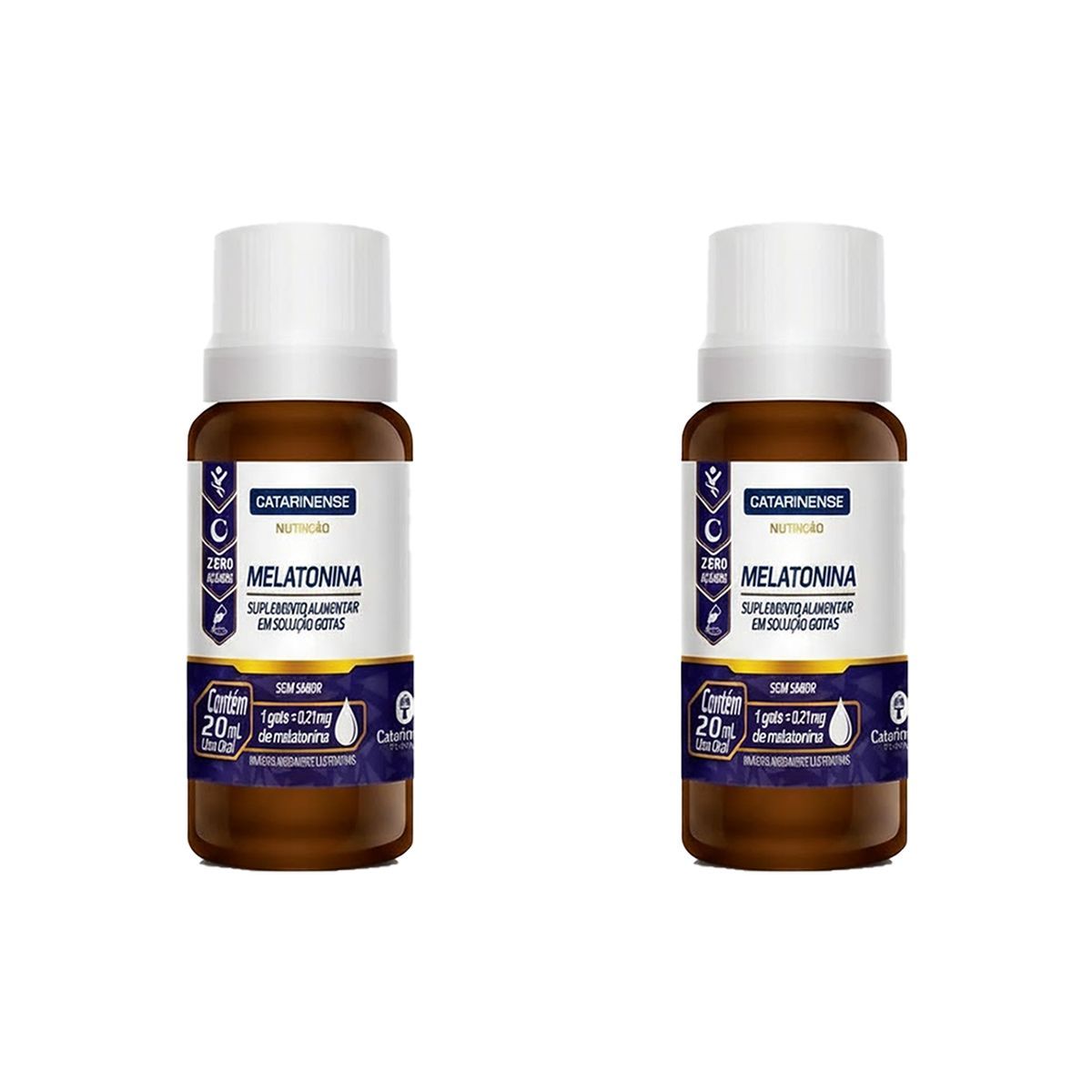 Kit 2X Melatonina em Gotas - 20ml Sem Sabor - Catarinense Nutri��o
