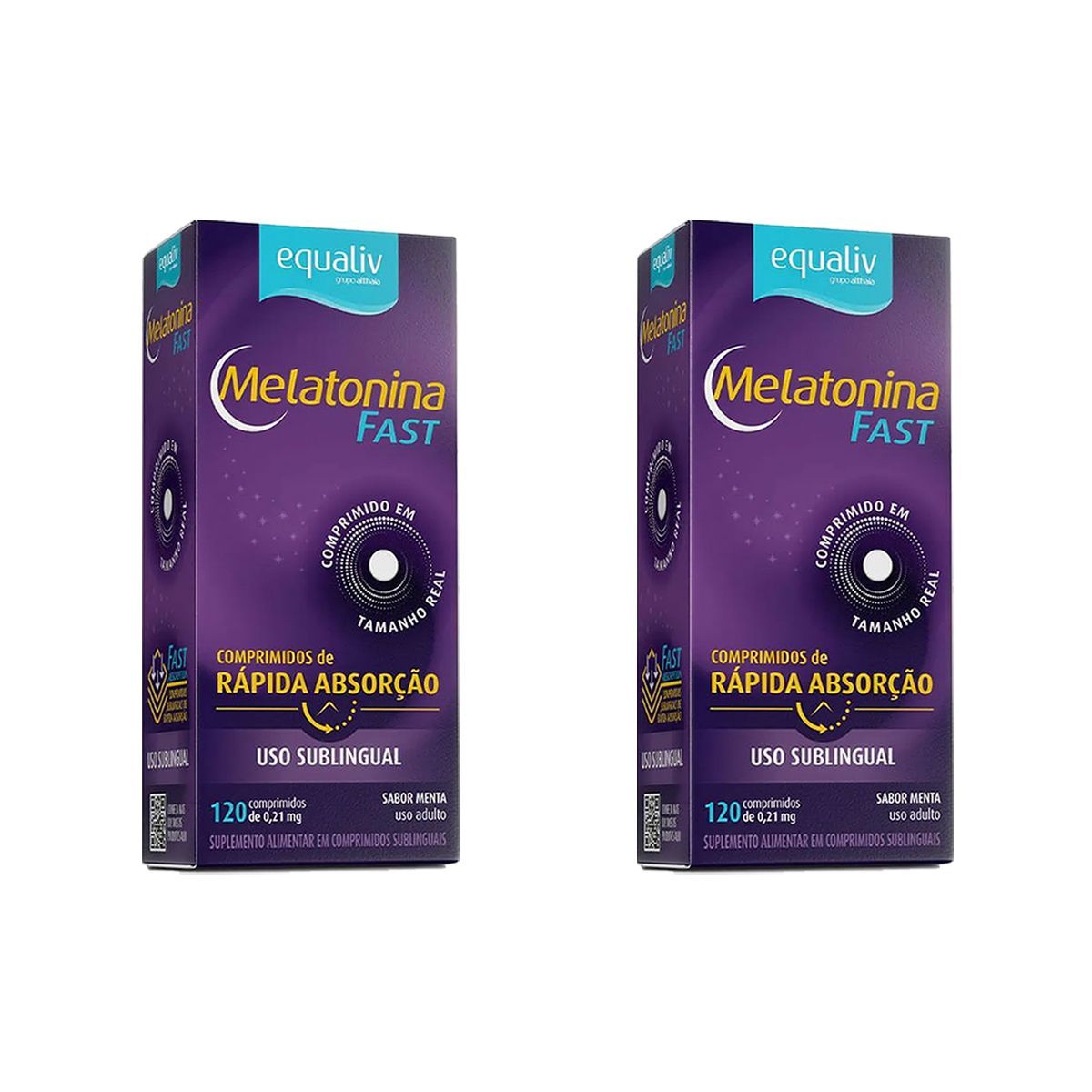 Kit 2X Melatonina Fast -  120 Comprimidos Sublinguais - Equaliv