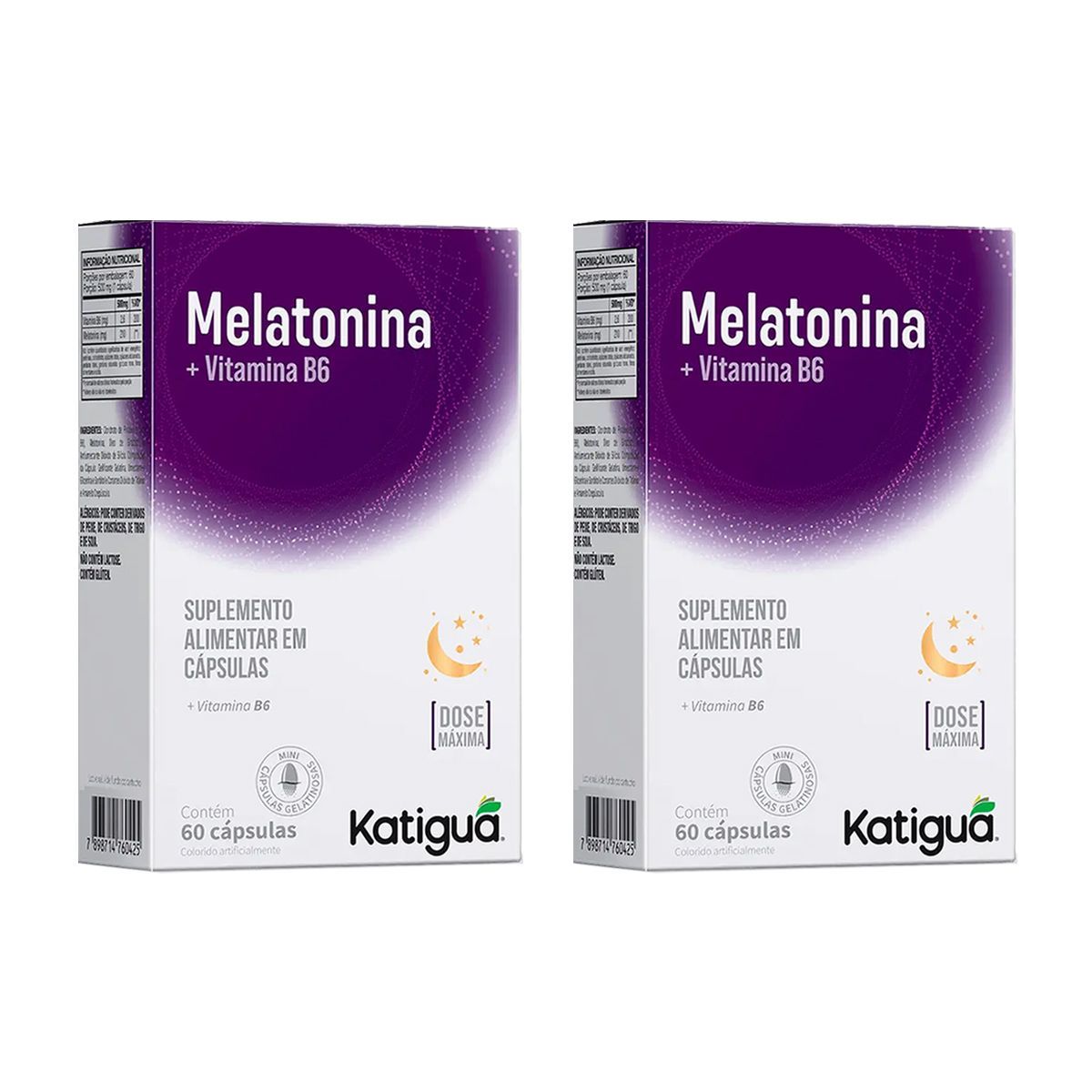 Kit 2X Melatonina Moonlight - 60 C�psulas - Katigu�