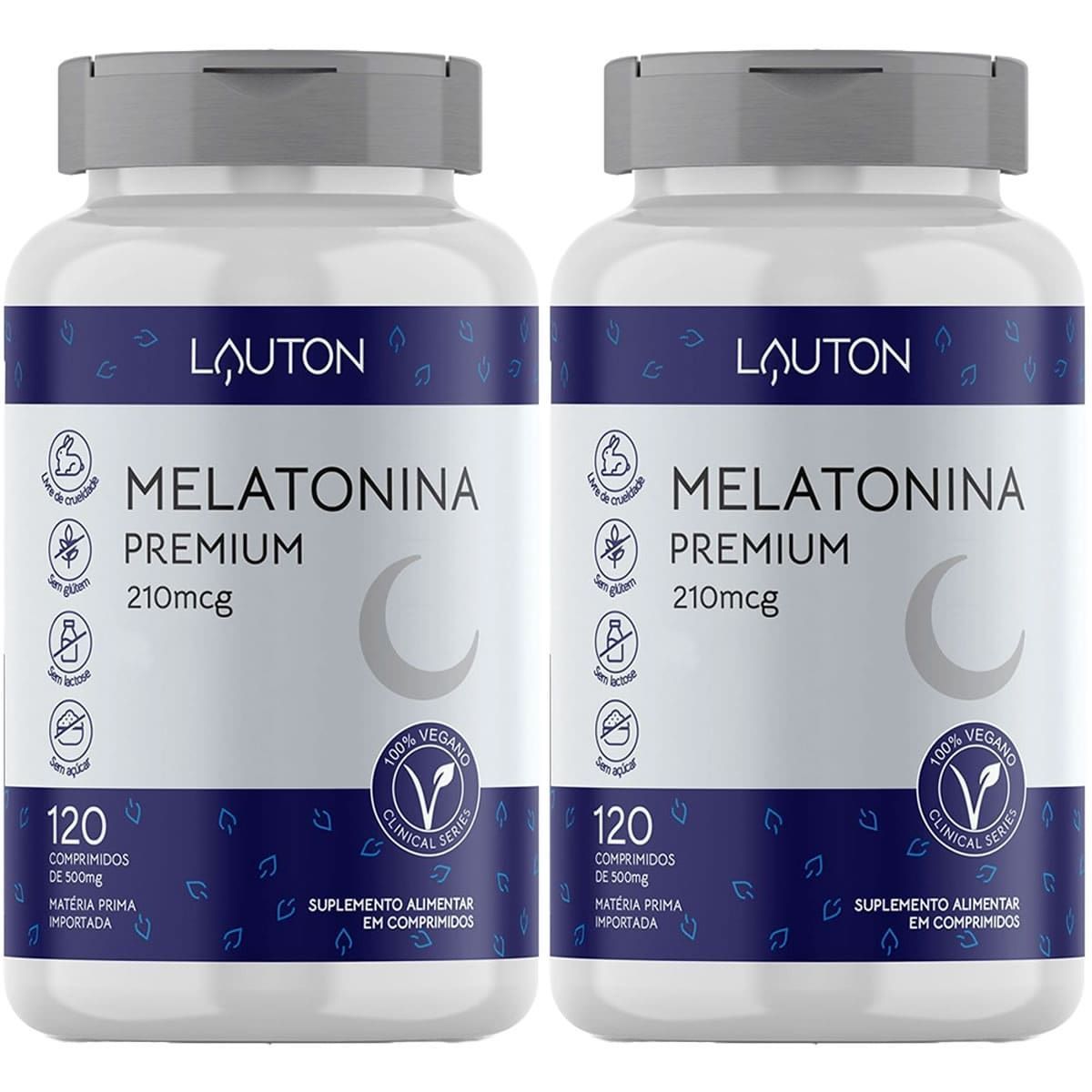 Kit 2X Melatonina Premium 210mcg - 120 Comprimidos - Lauton Nutrition