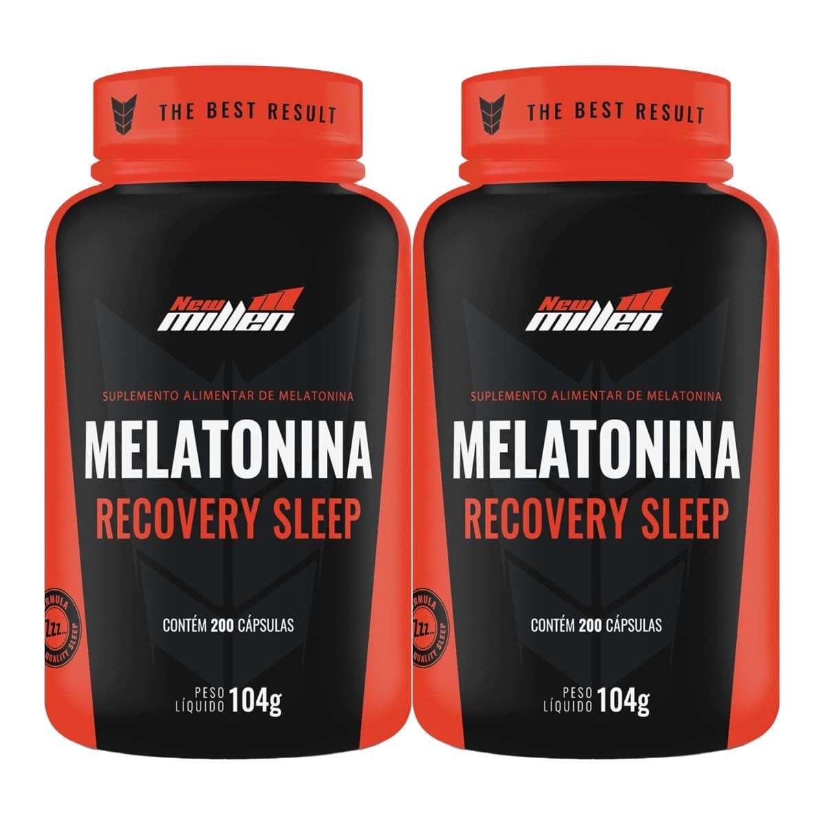 Kit 2X Melatonina Recovery  Sleep - 200 C�psulas - New Millen