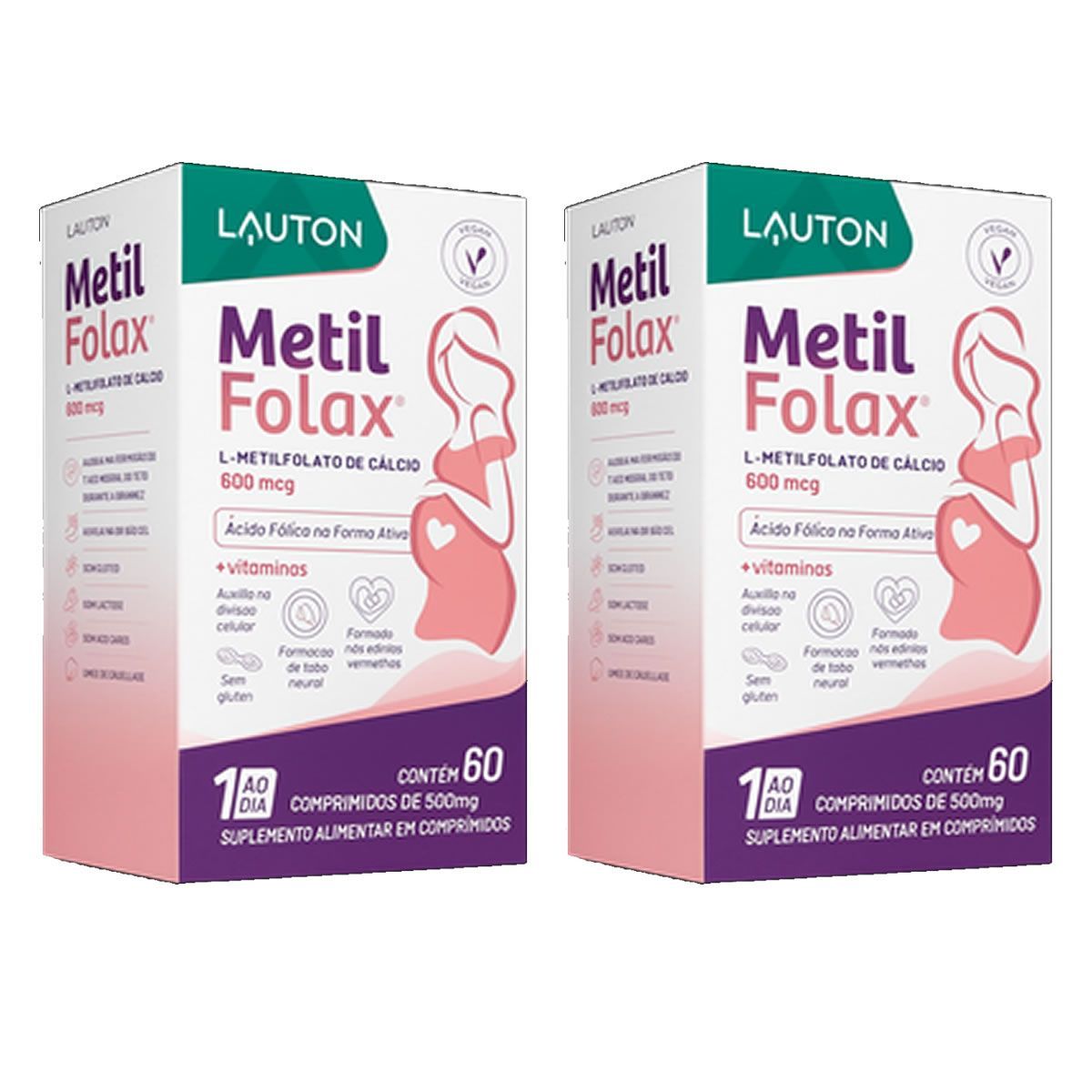Kit 2X Metil Folax - 60 Comprimidos - Lauton Nutrition
