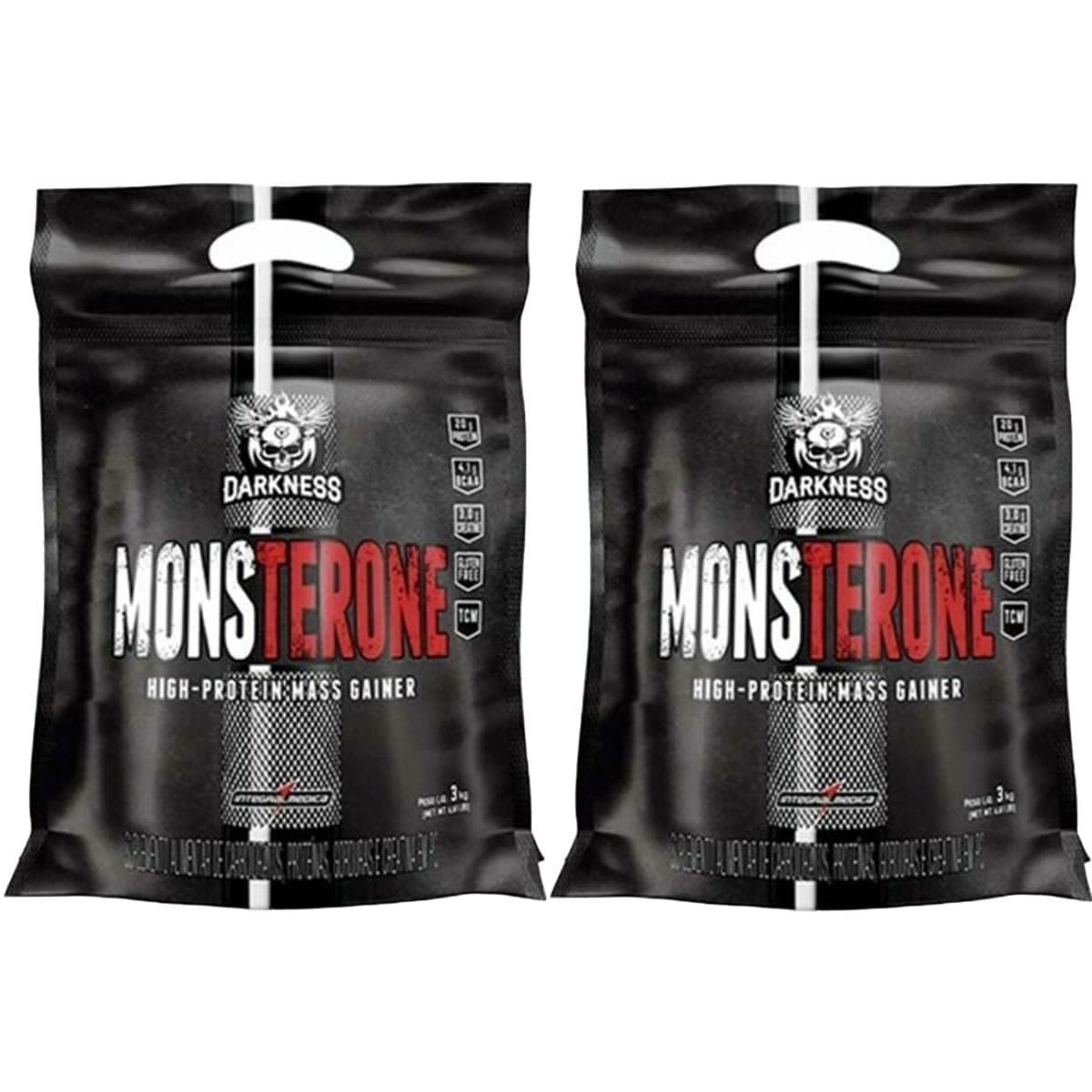 Kit 2X Monsterone Darkness - 3000g Refil Baunilha - IntegralMedica