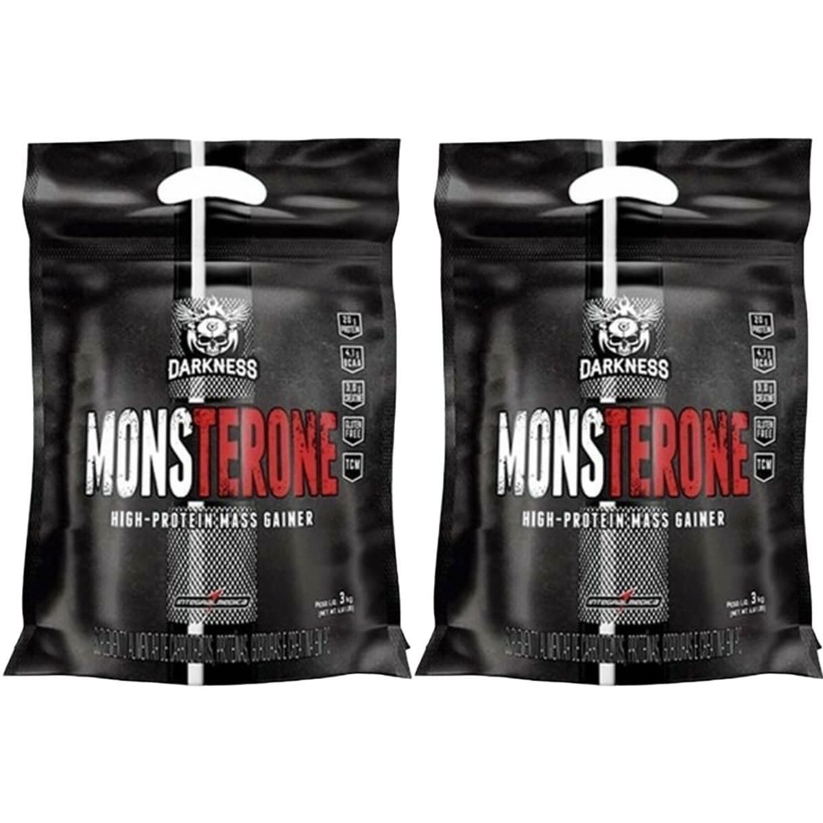 Kit 2X Monsterone Darkness - 3000g Refil Morango - IntegralM�dica