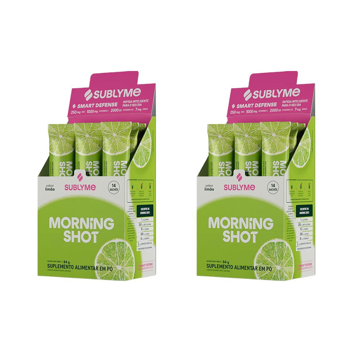 Kit 2X Morning Shot - 14 Sach�s 6g Lim�o - Sublyme