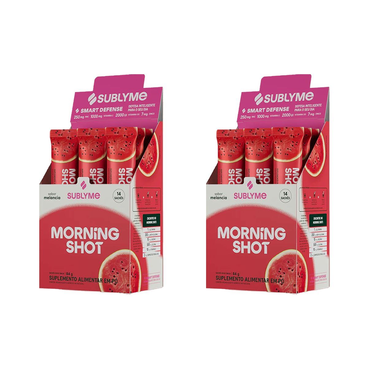 Kit 2X Morning Shot - 14 Sach�s 6g Melancia - Sublyme
