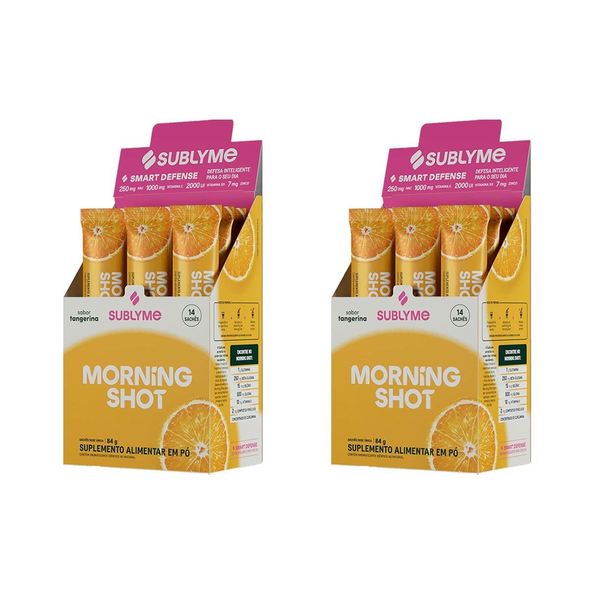 Kit 2X Morning Shot - 14 Sach�s 6g Tangerina - Sublyme