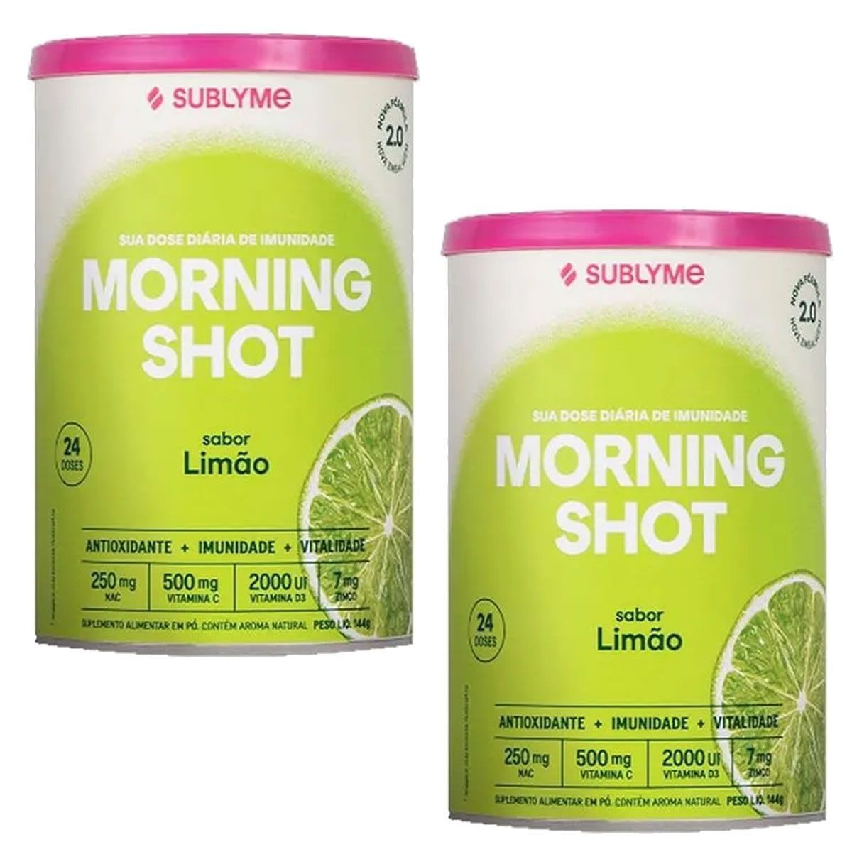 Kit 2X Morning Shot - 144g Lim�o - Sublyme