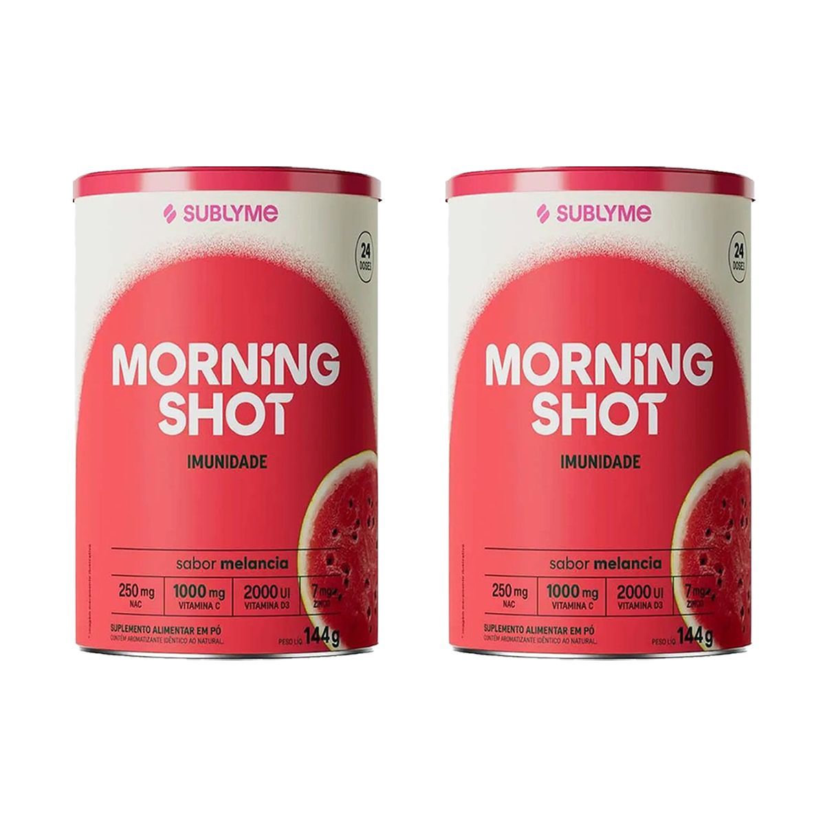 Kit 2X Morning Shot - 144g Melancia - Sublyme