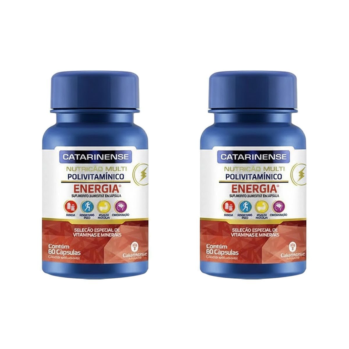 Kit 2X Multi Polivitaminico Energia - 60 C�psulas - Catarinense Nutri��o