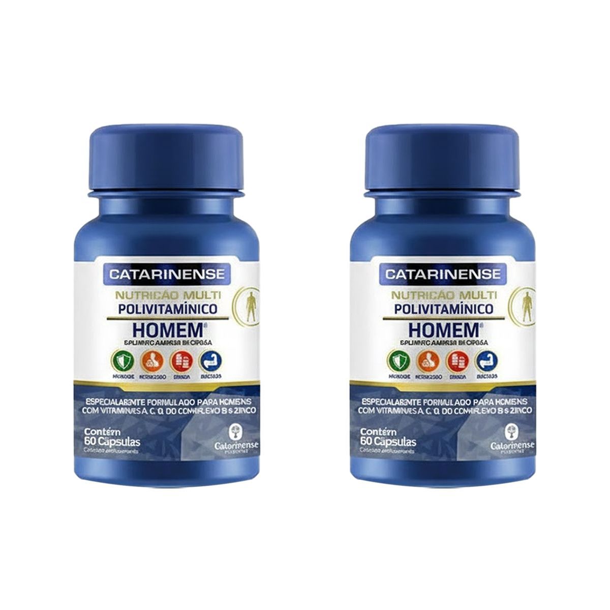 Kit 2X Multi Polivitaminico Homem - 60 C�psulas - Catarinense Nutri��o