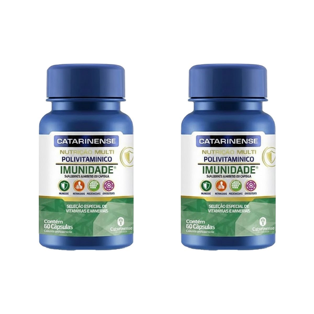 Kit 2X Multi Polivitaminico Imunidade - 60 C�psulas - Catarinense Nutri��o