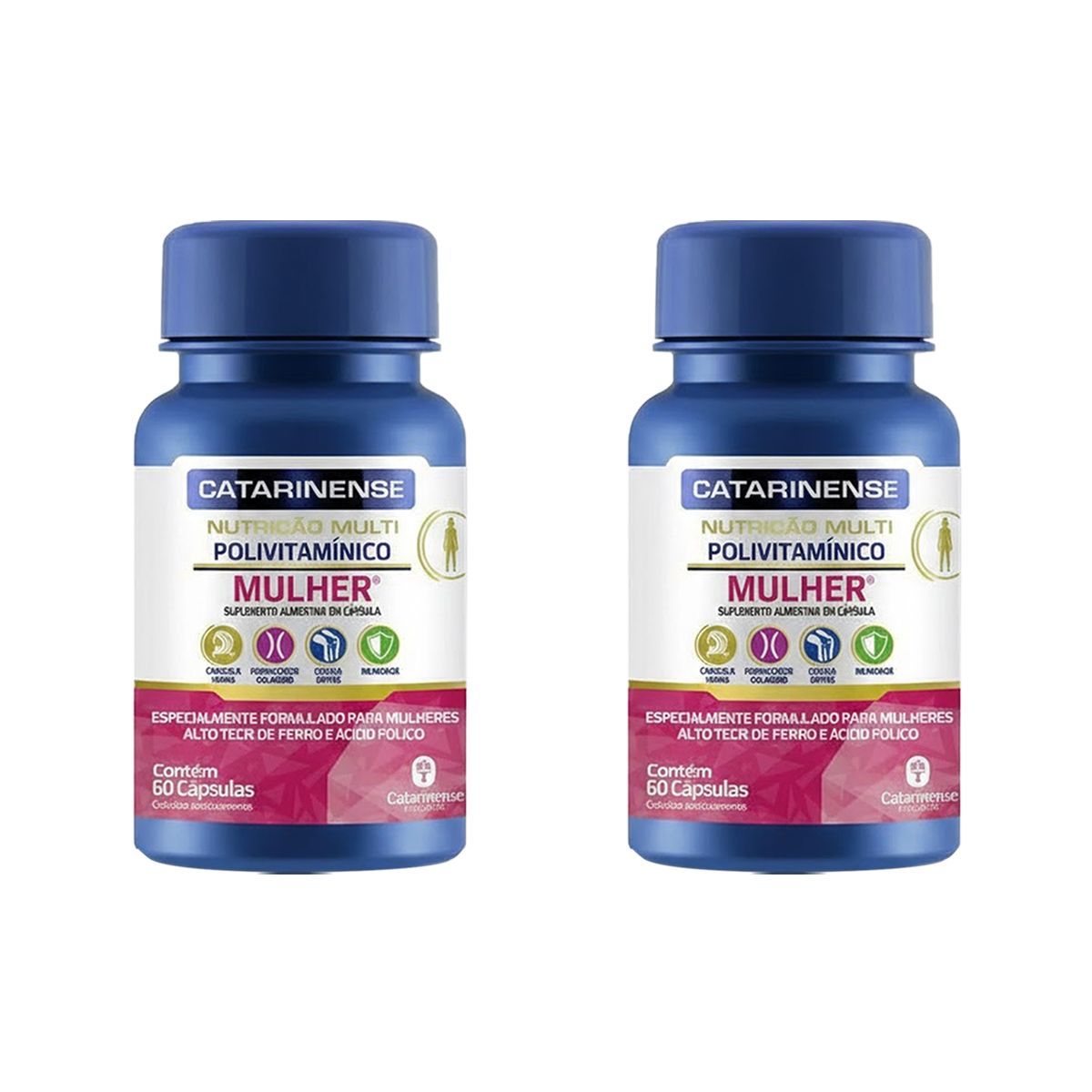 Kit 2X Multi Polivitaminico Mulher - 60 C�psulas - Catarinense Nutri��o