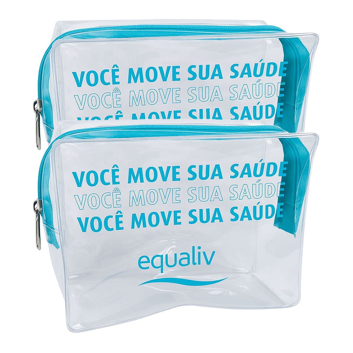 Kit 2X Necessaire Transparente - Equaliv