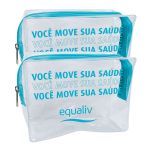 Kit 2X Necessaire Transparente - Equaliv