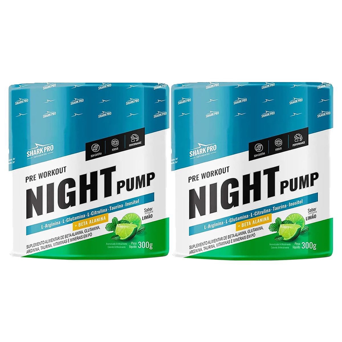 Kit 2X Night Pump - 300g Lim�o - Shark Pro