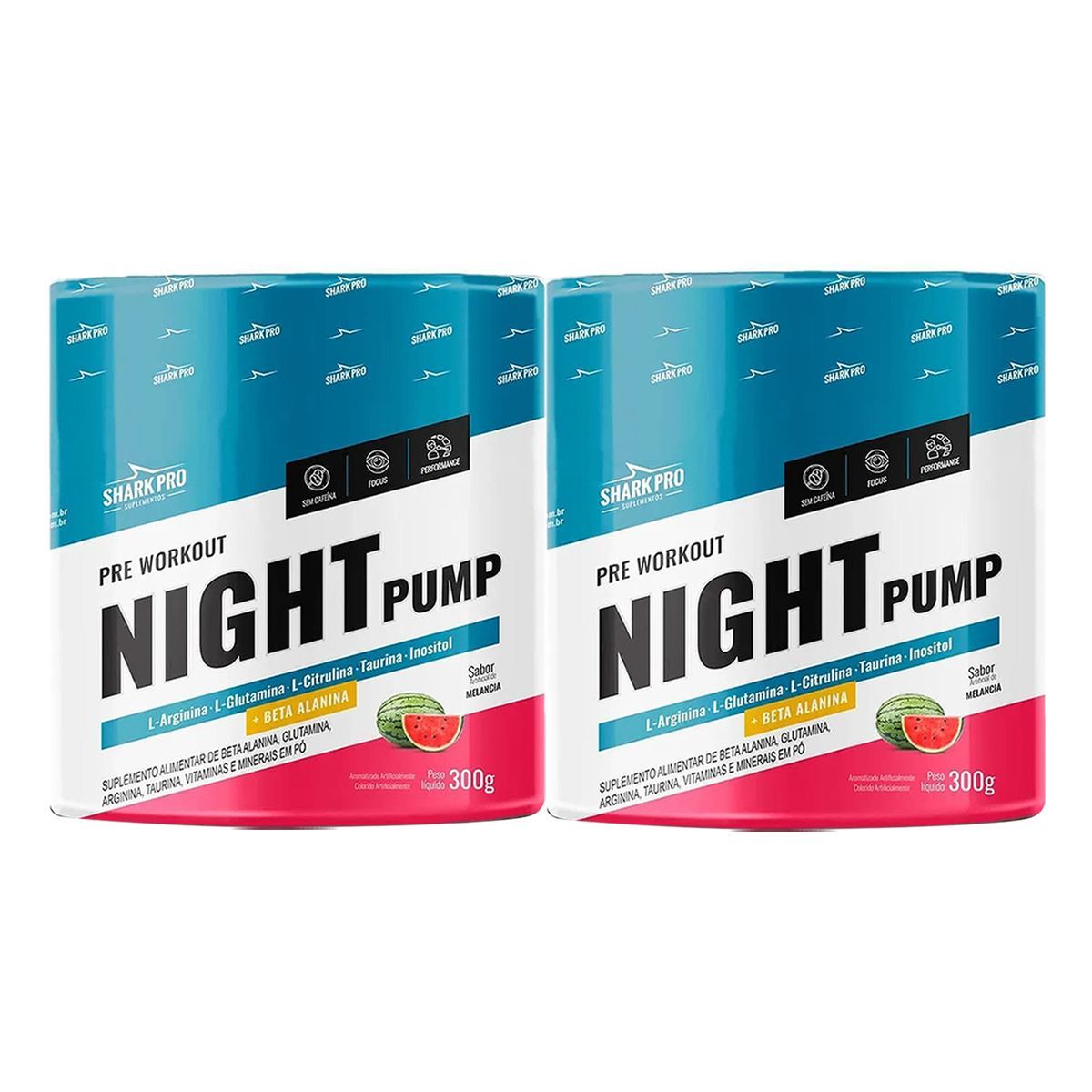 Kit 2X Night Pump - 300g Melancia - Shark Pro