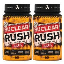 Kit 2X Nuclear Rush Caps Pre Workout - 60 C�psulas - BodyAction