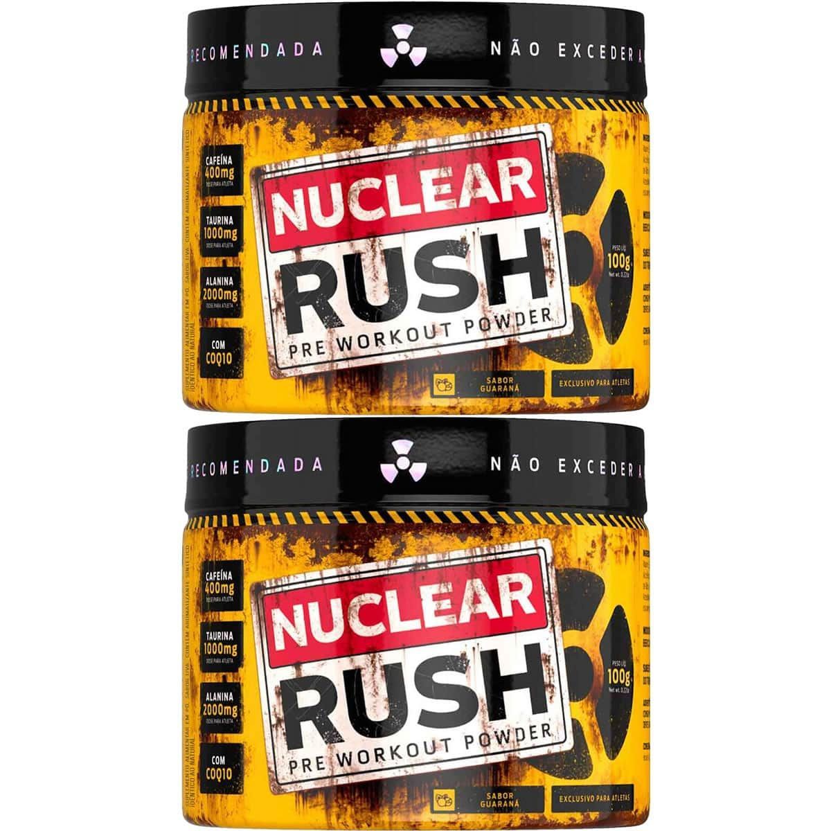 Kit 2X Nuclear Rush Pre Workut Powder - 100g Guaran� - BodyAction