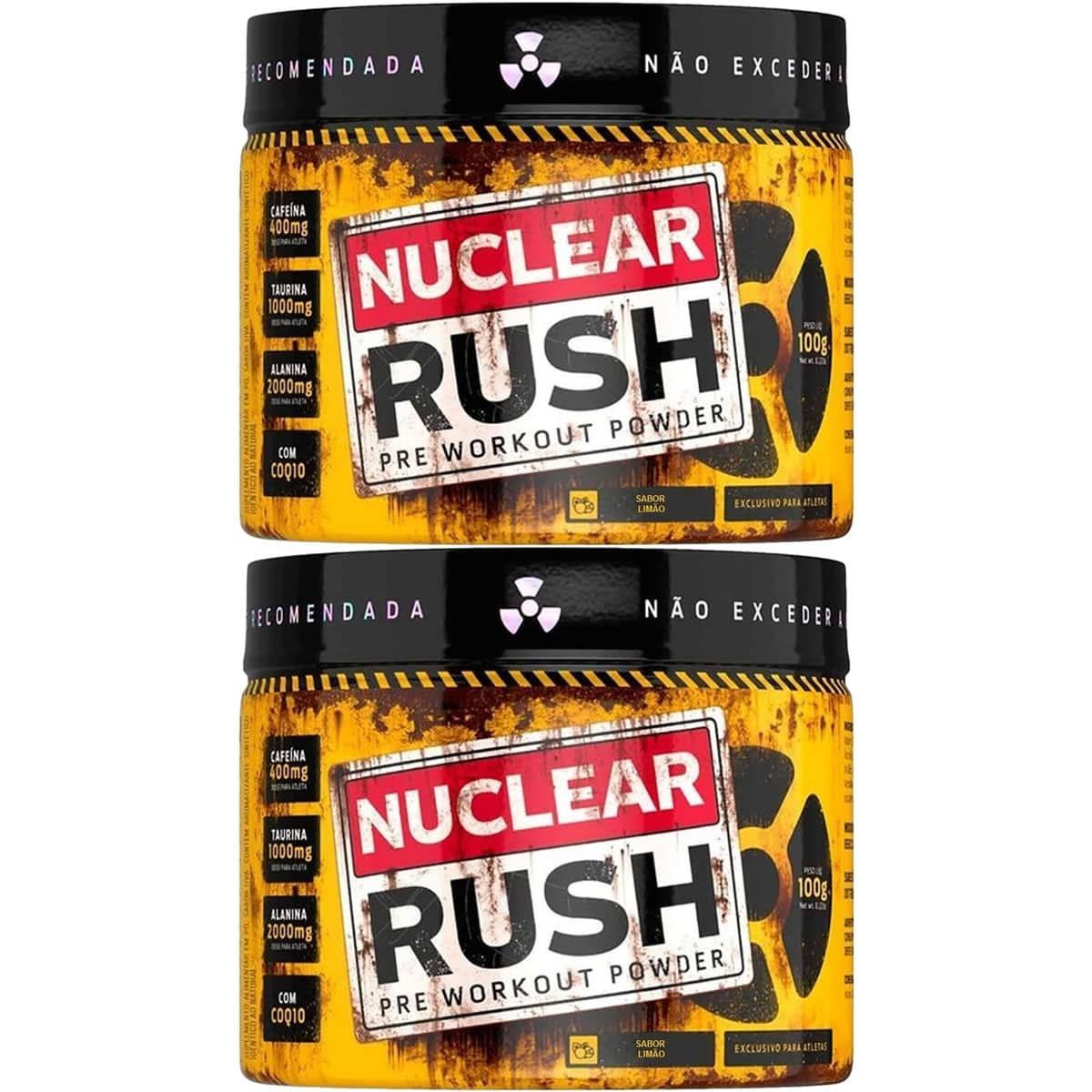 Kit 2X Nuclear Rush Pre Workut Powder - 100g Lim�o - BodyAction