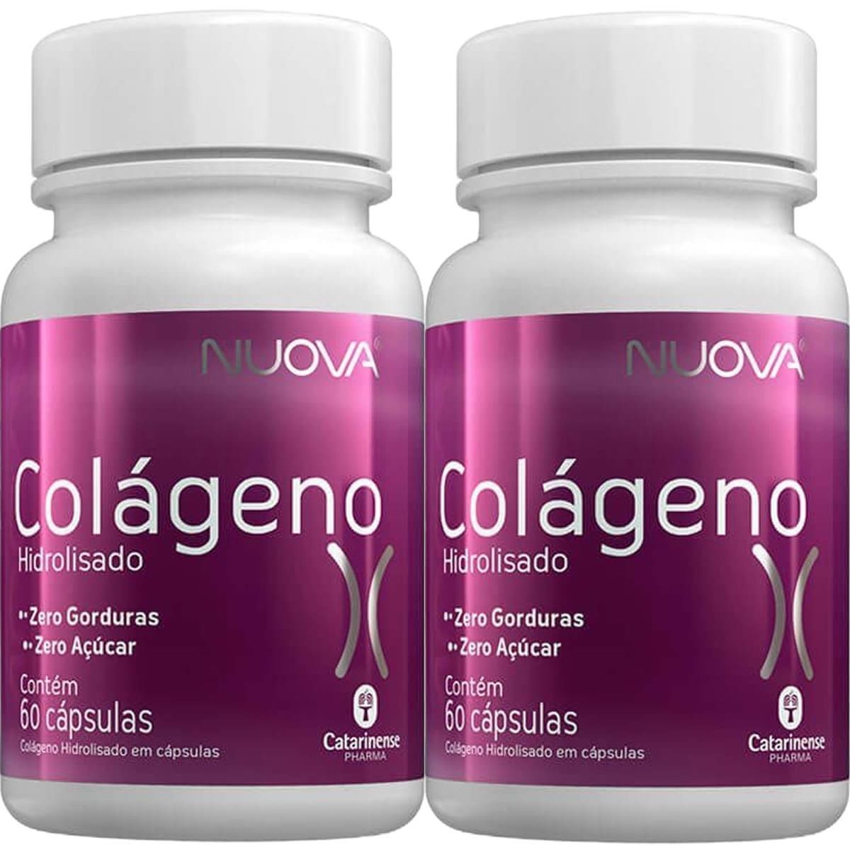 Kit 2X Nuova Col�geno Hidrolisado - 60 C�psulas - Catarinense Nutri��o