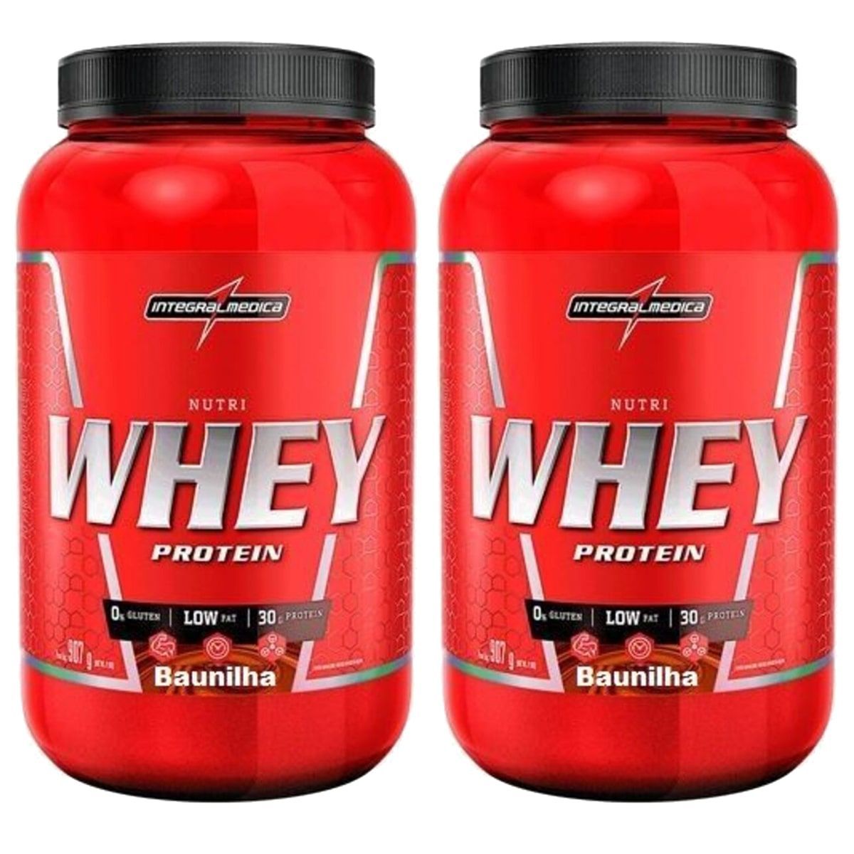 Kit 2X Nutri Whey Protein - 907g Baunilha - IntegralM�dica