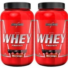 Kit 2X Nutri Whey Protein - 907g Morango - IntegralM�dica