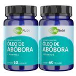 Kit 2X �leo de Ab�bora + Vitamina E - 60 C�psulas - QualyNutri