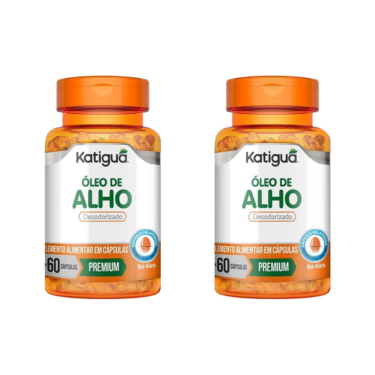 Kit 2X �leo de Alho - 60 C�psulas - Katigu�