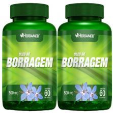 Kit 2X �leo de Borragem - 60 C�psulas - Herbamed