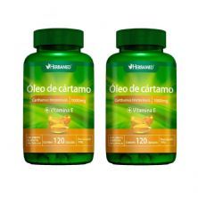 Kit 2X �leo de C�rtamo com Vitamina E -  120 C�psulas - Herbamed