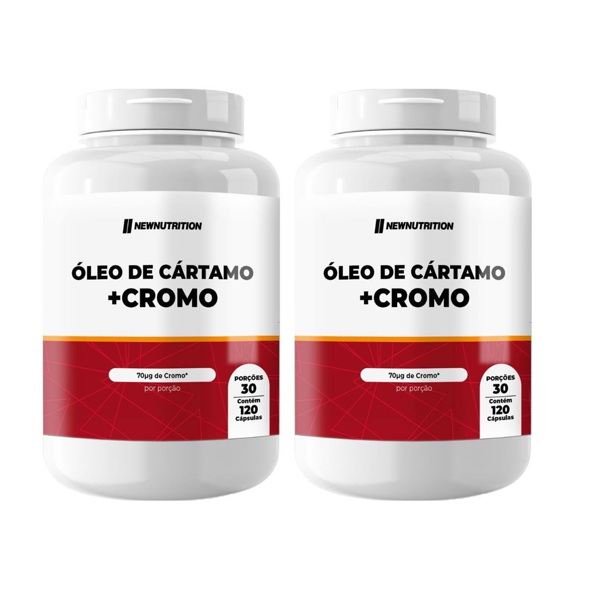 Kit 2X �leo de C�rtamo + Cromo - 120 C�psulas - NewNutrition