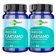 Kit 2X �leo de C�rtamo + Picolinato de Cromo - 60 C�psulas - QualyNutri