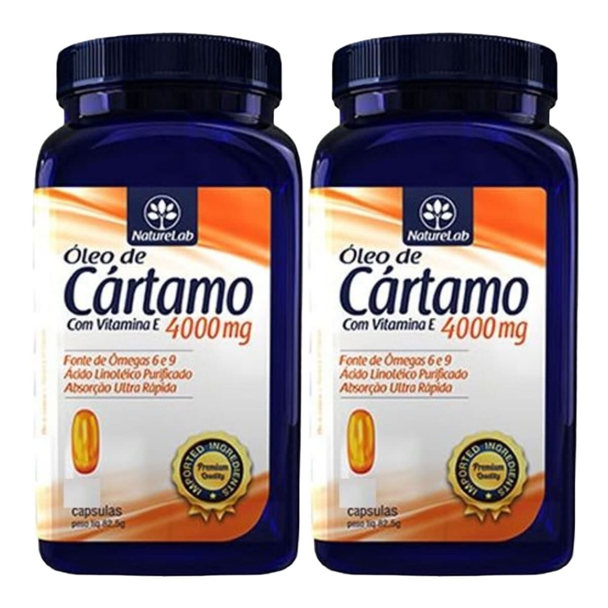 Kit 2X �leo de C�rtamo + Vitamina E 4000mg - 120 C�psulas - Naturelab