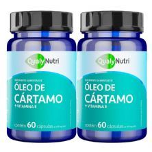 Kit 2X �leo de C�rtamo + Vitamina E - 60 C�psulas - QualyNutri