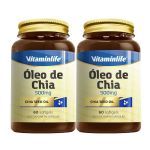 Kit 2X �leo de Chia 500mg - 60 Softgels - Vitaminlife