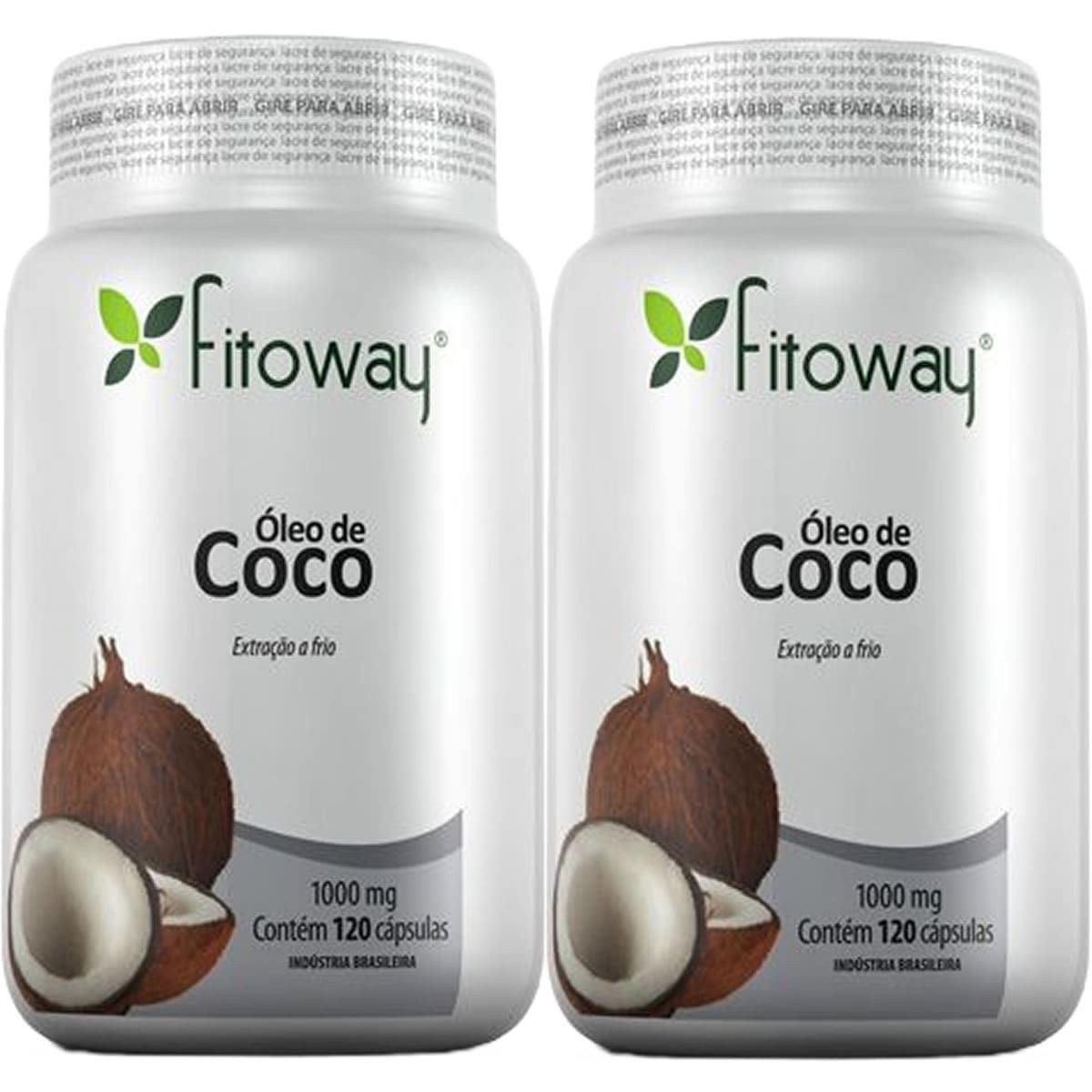 Kit 2X Oleo de C�co 1g - 120 C�psulas - Fitoway