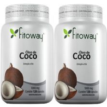 Kit 2X Oleo de C�co 1g - 120 C�psulas - Fitoway