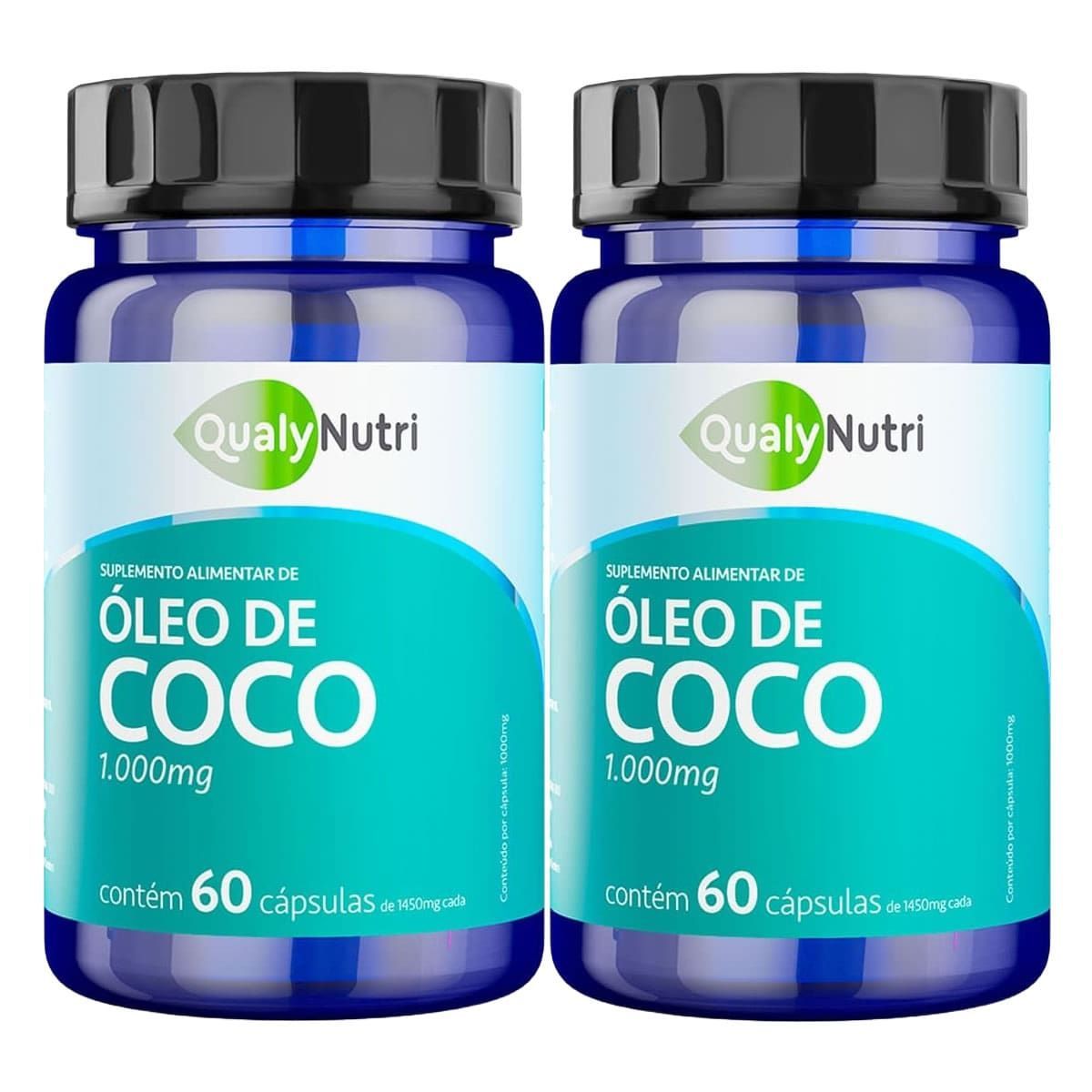 Kit 2X �leo de Coco - 60 C�psulas - QualyNutri