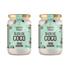 Kit 2X �leo de Coco Sem Sabor - 500ml - Santo �leo