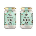 Kit 2X �leo de Coco Sem Sabor - 500ml - Santo �leo
