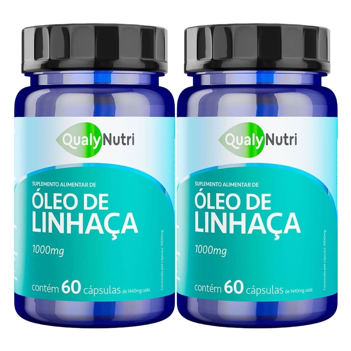 Kit 2X �leo de Linha�a - 60 C�psulas - QualyNutri