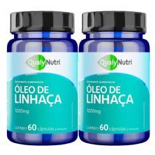 Kit 2X �leo de Linha�a - 60 C�psulas - QualyNutri