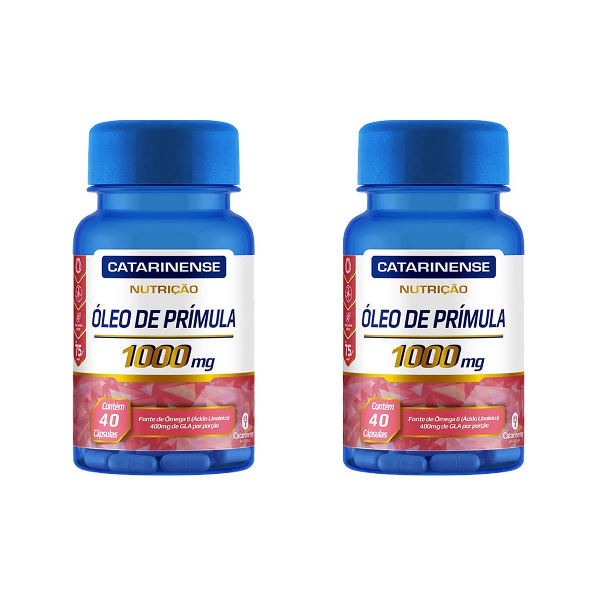 Kit 2X �leo de Pr�mula - 1000mg 40 c�psulas - Catarinense Nutri��o