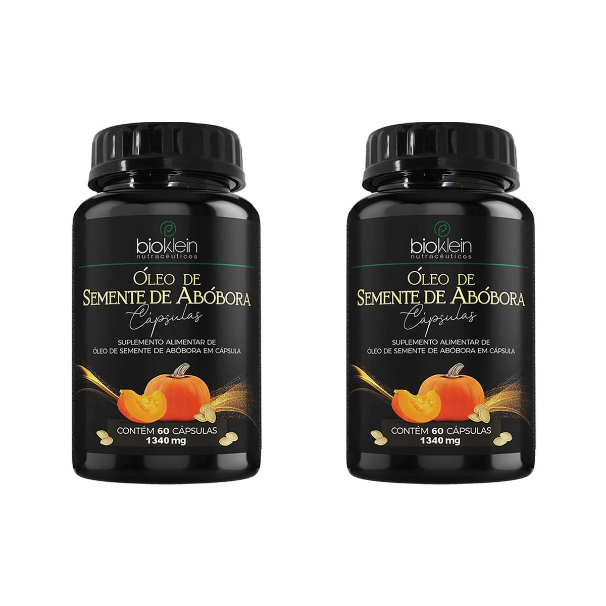 Kit 2X �leo de Semente de Ab�bora - 60 C�psulas - Bioklein